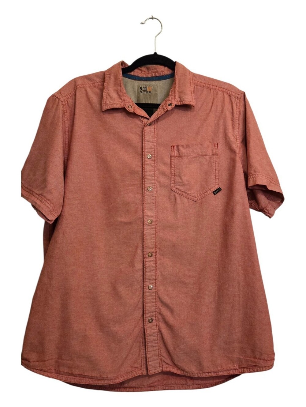 5.11 Tactical Ares Men’s Short-Sleeve Button-Up Shirt — Dusty Rose Size Large